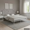 vidaXL Bed Frame White Powder-coated metal Super King Bed Frame