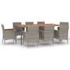 vidaXL Patio Dining Set Set of 8 Gray