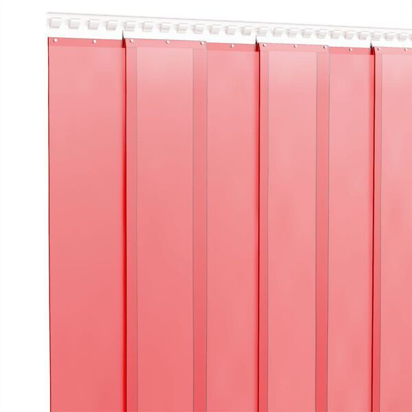 vidaXL Door Curtain Red 7.87"x0.06" 82' PVC