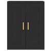 vidaXL Wall Mounted Cabinet Set of 2 Black Engineered wood Medium