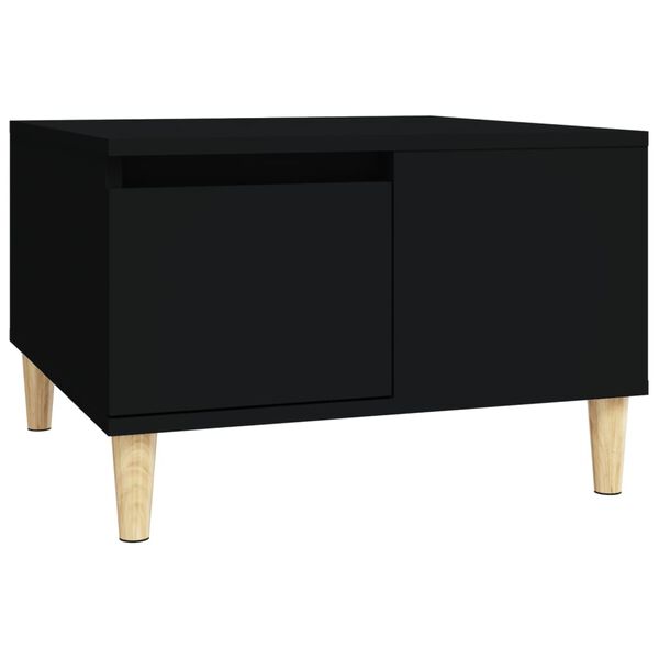 vidaXL Coffee Table Black Engineered wood Small Coffee Table Square