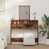 vidaXL Dressing Table with Drawer Smoked Oak 39.37 x 16.14 x 55.12 in