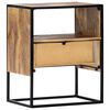 vidaXL Nightstand Brown and Black