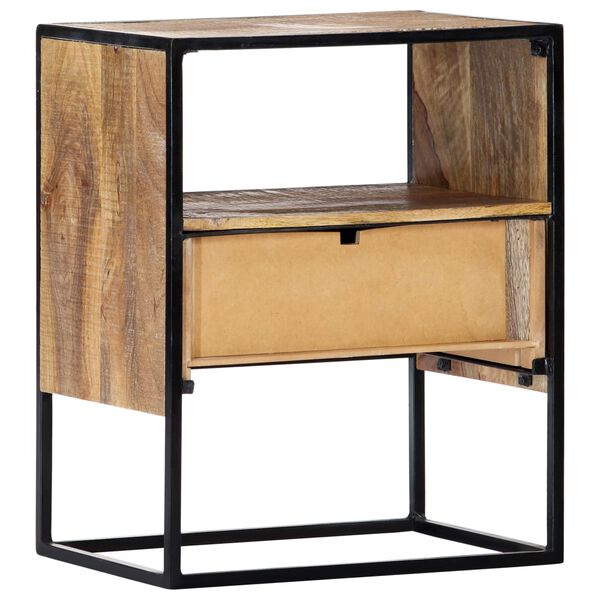 vidaXL Nightstand Brown and Black
