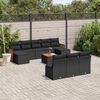 vidaXL Garden Sofa Set Black