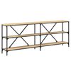vidaXL Console Table Sonoma Oak 78.7x11.8x29.5" Engineered Wood and Iron