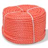 vidaXL Twisted Rope Polypropylene 0.39 " 820.2 ' Orange