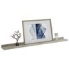 vidaXL Wall Shelf Set of 4 Concrete Gray MDF 31.5 x 3.5 x 1.2 in