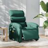 vidaXL Electric Massage Recliner Chair Dark Green Polyester Compact