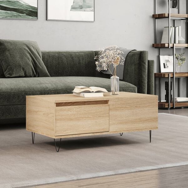 vidaXL Coffee Table Sonoma Oak Engineered Wood Medium Coffee Table