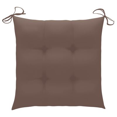 vidaXL Chair Cushions 6 pcs Taupe 15.7"x15.7"x2.8" Fabric
