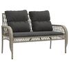 vidaXL Garden Sofa Set Light grey