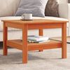 vidaXL Coffee Table Wax Brown Solid Pine Wood Medium Storage