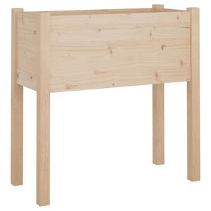 vidaXL Garden Planter Natural Pine Solid Pine Wood Medium Durable