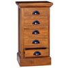 vidaXL Drawer Cabinet Natural Teak Solid Teak Wood Compact