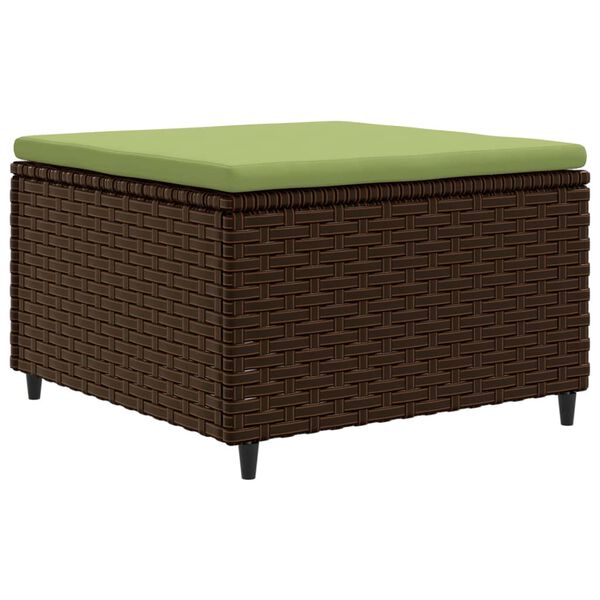 vidaXL Patio Lounge Set Set of 4 Brown PE rattan Medium Modular