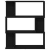 vidaXL Bookcase Black Oak 80x24x96 cm Engineered Wood