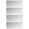 vidaXL Stair Tread Rectangular 4 pcs Silver 19.69 x 7.87 in Aluminium