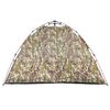 vidaXL Fishing Tent 4-Person Camouflage Quick Release