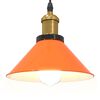 vidaXL Pendant Lamp Gloss orange and white Metal Medium