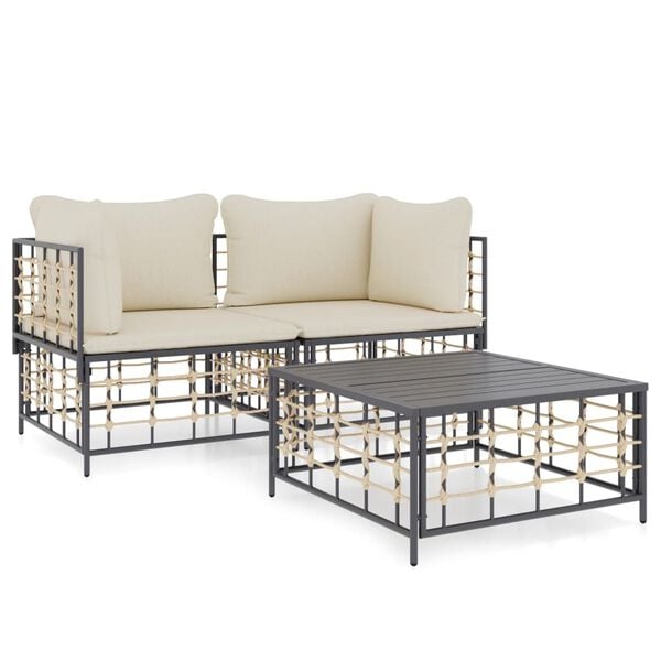 vidaXL Garden Lounge Set Anthracite