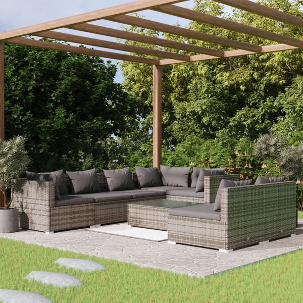 vidaXL Garden Lounge Set Grey