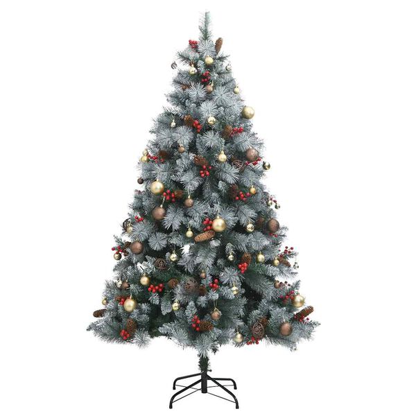 vidaXL Artificial Hinged Christmas Tree 300 LEDs & Ball Set 70.9"