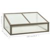 vidaXL Greenhouse Grey Solid firwood, PC board Small Collapsible