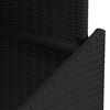vidaXL Garden Table Black PE rattan, powder-coated steel, solid acacia wood
