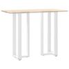 vidaXL Bar Table Leg White Powder-coated Steel Adjustable height