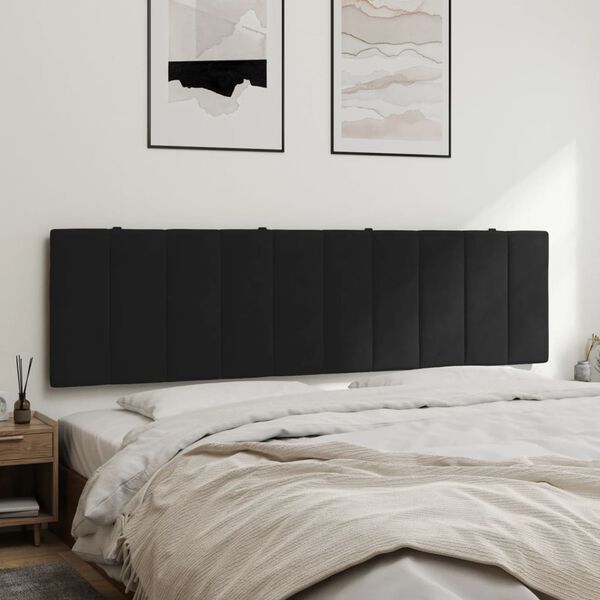 vidaXL Headboard Cushion Black Velvet 70.9 in Removable Covers