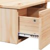 vidaXL Bedside Table Brown 14.57 x 13.78 x 7.28 in Solid pine wood