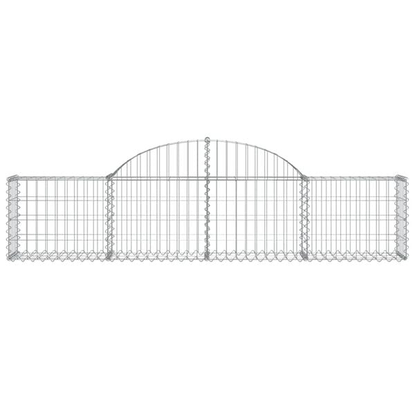 vidaXL Gabion Basket Set of 14 Silver Galvanized iron Large