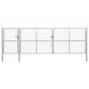 vidaXL Garden Gate Steel 196.9x59.1" Silver