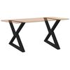 vidaXL Dining Table Legs 2 pcs Black 35.4x(28.3-28.9)" Steel