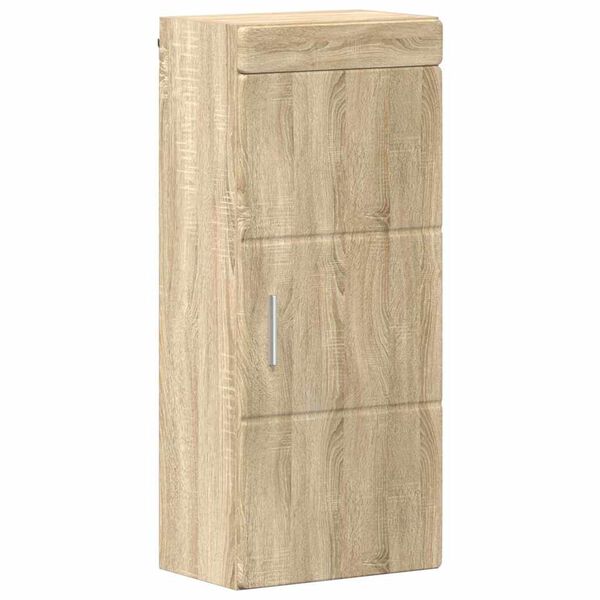 vidaXL Bathroom Wall Cabinet TULUM Sonoma Oak 14.57 x 9.65 x 33.86 in