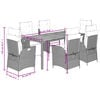 vidaXL Garden Dining Set Grey, Dark Grey