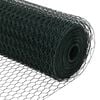 vidaXL Hexagon Fence Green 0.4 x 50 m Steel