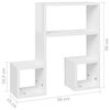 vidaXL Wall Shelf Set of 2 High gloss white Engineered wood Medium