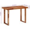 vidaXL Dining Table Honey Solid acacia wood Medium Durable
