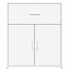 vidaXL Sideboard White Engineered Wood Medium Sideboard Rectangular