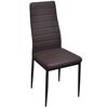 vidaXL Dining Chair Set of 2 Brown and Black Faux Leather and Iron