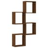 vidaXL Wall Cube Shelves 4 pcs Brown Oak 11.8x5.9x11.8"