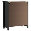 vidaXL Bathroom Cabinet Black Solid pine wood, engineered wood, metal