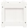 vidaXL Garden Planter Set of 2 White Solid pine wood 12.2 in dimensions