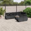 vidaXL Garden Sofa Set Black