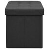 vidaXL Storage Bench Black Faux linen (100% polyester), MDF