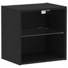 vidaXL TV Cabinet Set 2 pcs Black Oak 15.75 x 11.81 x 11.81 in