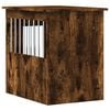vidaXL Dog Crate Furniture Smoked oak Engineered wood, steel Medium
