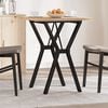 vidaXL Dining Table Natural wood and black